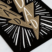 "You're a Rad Dad" - Single Greeting Cards in Ink by Alethea and Ruth - Close-Up