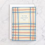 "Vintage Sketched Plaid" - Single Greeting Cards in Sunny by Katharine Watson - Front