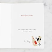 "Cheers, Dad" - Single Greeting Cards in Fire by Laurent Collective - Customizable Interior Example