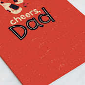 "Cheers, Dad" - Single Greeting Cards in Fire by Laurent Collective - Close-Up