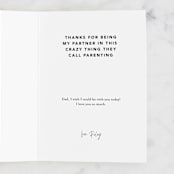"crazy thing called parenting" - Single Greeting Cards in Ink by Inkblot Design - Customizable Interior Example