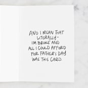 "Never Repay You" - Single Greeting Cards in Tangerine by Lissabeth Anglin - Interior