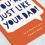 "Just Like You" - Single Greeting Cards in Fire by Robert and Stella - Close-Up