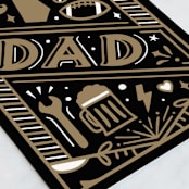 "The greatest dad" - Single Greeting Cards in Ink by Cindy Chu - Close-Up