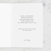 "# Dad Goals" - Single Greeting Cards in Slate by Shiny Penny Studio - Customizable Interior Example