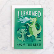"Two Monsters" - Single Greeting Cards in Grass by Morgan Ramberg - Front