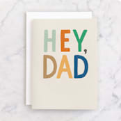 "Hey Dad Thanks" - Single Greeting Cards in Beige by Alethea and Ruth - Front