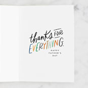 "Hey Dad Thanks" - Single Greeting Cards in Beige by Alethea and Ruth - Interior