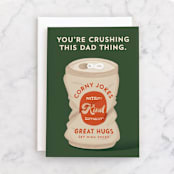 "Crushing It" - Single Greeting Cards in Evergreen by Pink House Press - Front