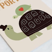 "Aragostelle" - Single Greeting Cards in Taupe by chocomocacino - Close-Up