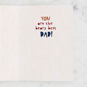 "Beary Best Dad" - Single Greeting Cards in Fawn by Kamala Nahas - Interior