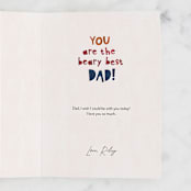 "Beary Best Dad" - Single Greeting Cards in Fawn by Kamala Nahas - Customizable Interior Example