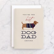 "best dog dad" - Single Greeting Cards in Cream by Susan Zinader - Front