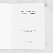 "Cat Dad" - Single Greeting Cards in Midnight by Kelly Watkins - Customizable Interior Example
