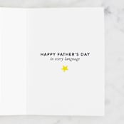 "Dad in every language" - Single Greeting Cards in Navy by Lauren Richel Kelly - Interior