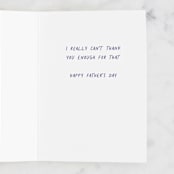 "Step Up Dad" - Single Greeting Cards in Aqua by Shannon Kohn - Interior