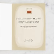 "Whisky Dad" - Single Greeting Cards in Cactus by Jess Miller Draws - Customizable Interior Example