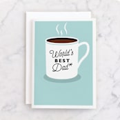 "World's Best Dad" - Single Greeting Cards in Arctic by Hudson meet Rose - Front