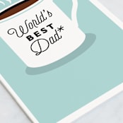 "World's Best Dad" - Single Greeting Cards in Arctic by Hudson meet Rose - Close-Up