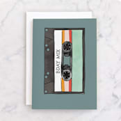 "Oldie but Goodie Vintage Theme" - Single Greeting Cards in Moss by Emanuela Carratoni - Front