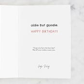 "Oldie but Goodie Vintage Theme" - Single Greeting Cards in Moss by Emanuela Carratoni - Customizable Interior Example
