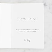 "husband bestie 2" - Single Greeting Cards in Navy by Wildflower Paper Company - Customizable Interior Example