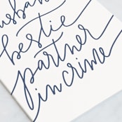 "husband bestie 2" - Single Greeting Cards in Navy by Wildflower Paper Company - Close-Up