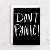 "Panic" - Single Greeting Cards in Ink by Wildflower Paper Company - Front