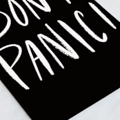 "Panic" - Single Greeting Cards in Ink by Wildflower Paper Company - Close-Up