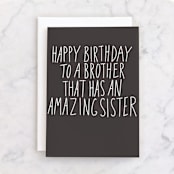 "lucky brother" - Single Greeting Cards in Slate by Wildflower Paper Company - Front