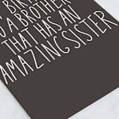 "lucky brother" - Single Greeting Cards in Slate by Wildflower Paper Company - Close-Up