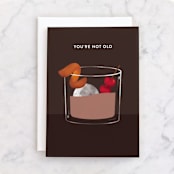 "Old Fashioned Birthday" - Single Greeting Cards in Copper by Adrienne Davis - Front