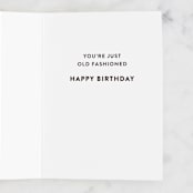 "Old Fashioned Birthday" - Single Greeting Cards in Copper by Adrienne Davis - Interior