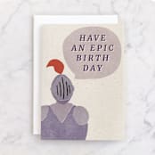 "Epic" - Single Greeting Cards in Cream by Sumak Studio - Front
