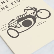 "ride" - Single Greeting Cards in Eggshell by Tennie and Co. - Close-Up