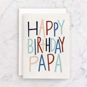 "Papa's Birthday" - Single Greeting Cards in Beige by Pixel and Hank - Front