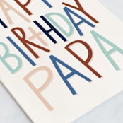 "Papa's Birthday" - Single Greeting Cards in Beige by Pixel and Hank - Close-Up