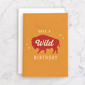 "Buffalo" - Single Greeting Cards in Desert by Tennie and Co. - Front