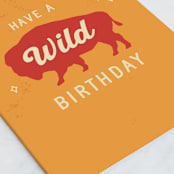 "Buffalo" - Single Greeting Cards in Desert by Tennie and Co. - Close-Up