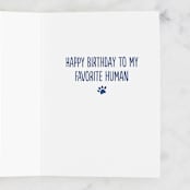 "Dog Loves" - Single Greeting Cards in Navy by Amy Payne - Interior