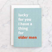"Lucky For You" - Single Greeting Cards in Baby Blue by Liz Taylor Creative - Front