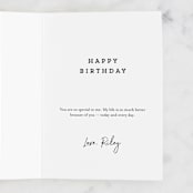 "Sharp" - Single Greeting Cards in Slate by Lori Wemple - Customizable Interior Example
