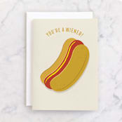 "Frankly" - Single Greeting Cards in Beige by Alexandra Cohn - Front