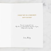"Frankly" - Single Greeting Cards in Beige by Alexandra Cohn - Customizable Interior Example