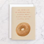 "Everything Bagel" - Single Greeting Cards in Poppy by Carol C. Young - Front
