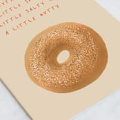 "Everything Bagel" - Single Greeting Cards in Poppy by Carol C. Young - Close-Up