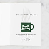 "Still Hot" - Single Greeting Cards in Teal by Itsy Belle Studio - Customizable Interior Example