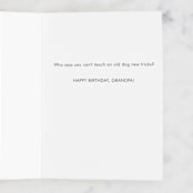 "Old Dog New Tricks" - Single Greeting Cards in Balloon by Meredith Ann - Interior