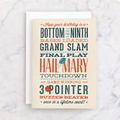 "All Star" - Single Greeting Cards in Cream by Robert and Stella - Front