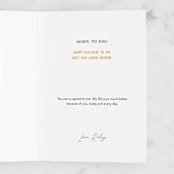 "Dad Jokes" - Single Greeting Cards in Navy by Megan Cash - Customizable Interior Example